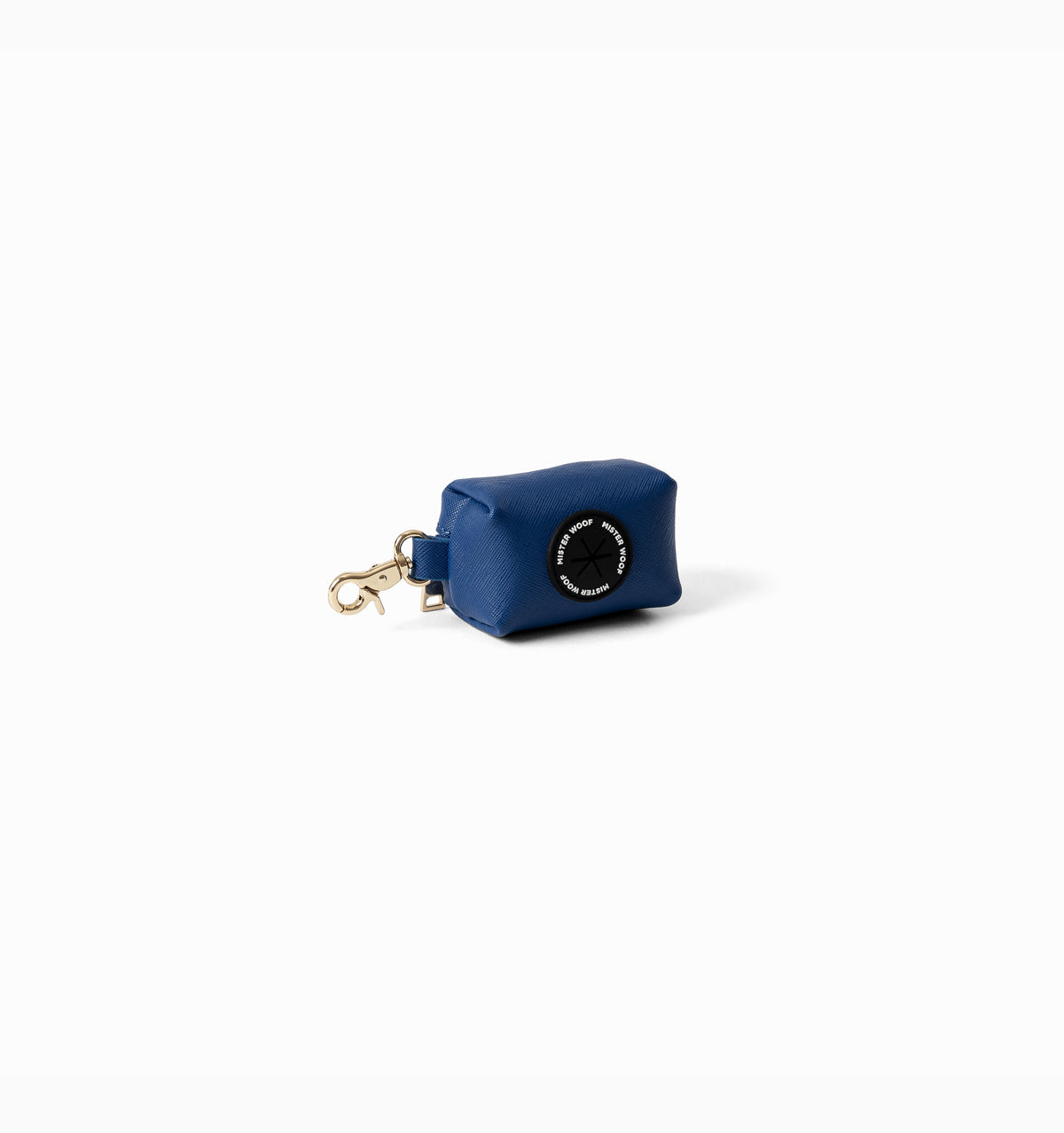Cobalt Blue Leather Poop Bag Holder