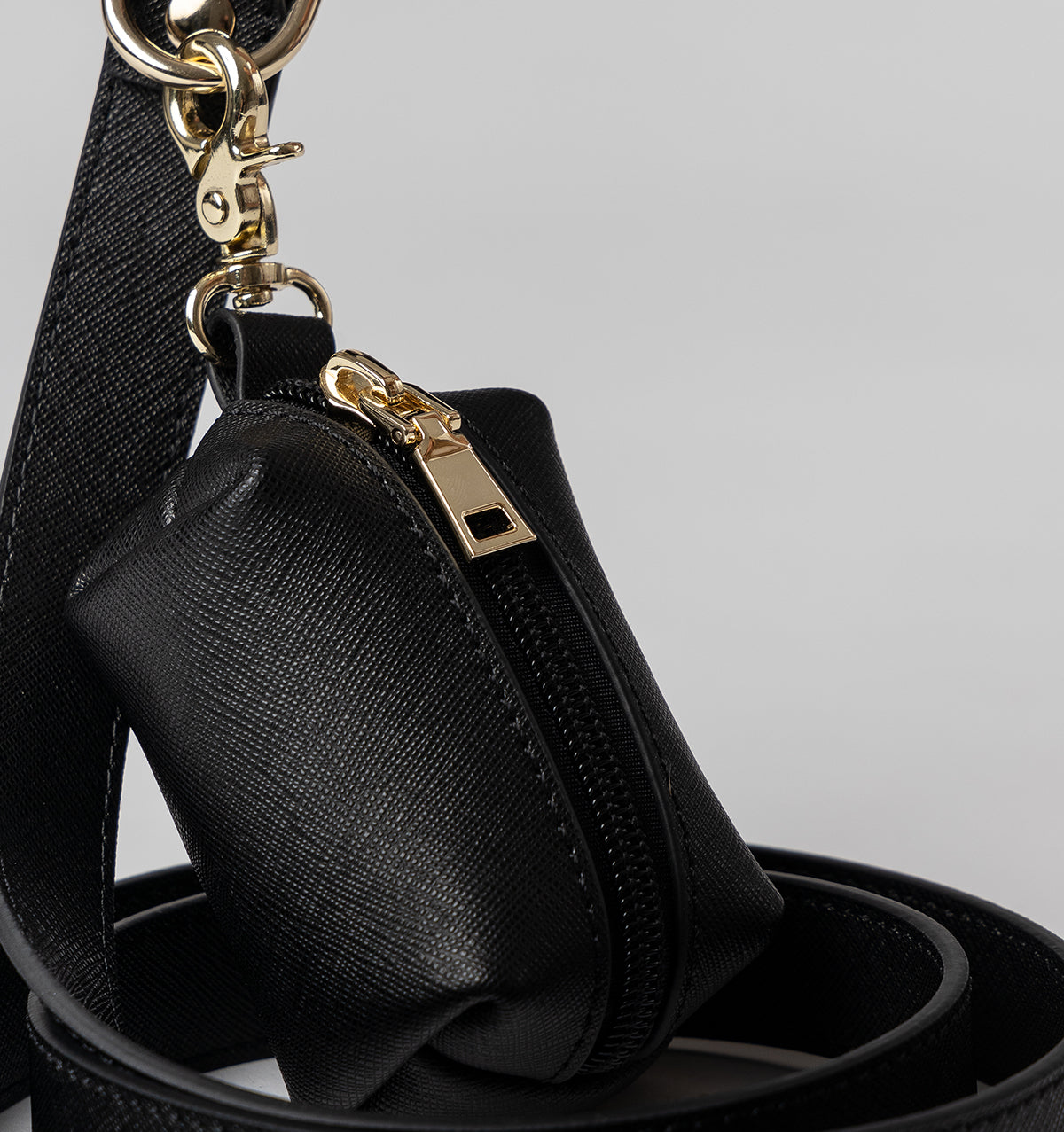 Jet Black Standard Leather Dog Lead